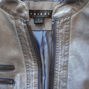 Tribal pleather jacket - perfect for spring!